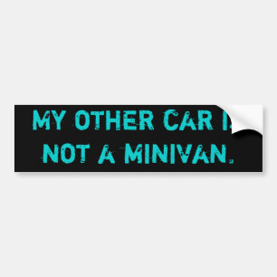 Pegatina Para Coche Mi otro coche no es un minivan.