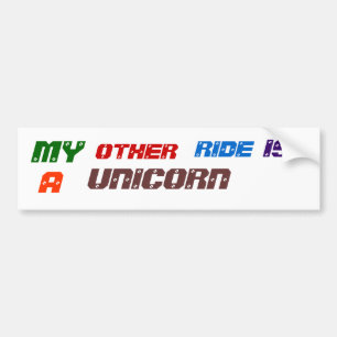 PEGATINA PARA COCHE MI, OTRO, PASEO, ES, A, UNICORNIO