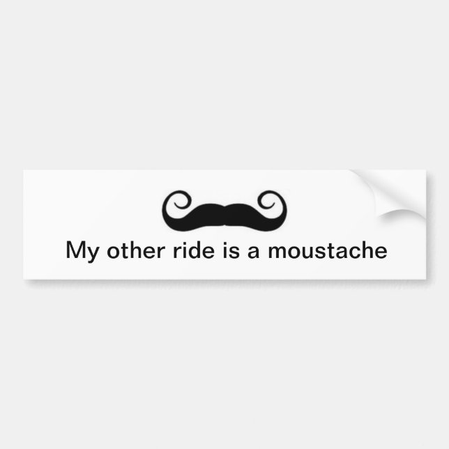 Pegatina Para Coche Mi otro paseo es un bigote (Frente)