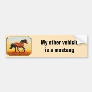 Pegatina Para Coche Mi otro vehículo es un caballo del mustango
