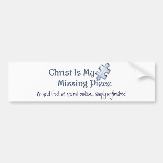 Pegatina Para Coche Mi pedazo que falta religioso (Frente)