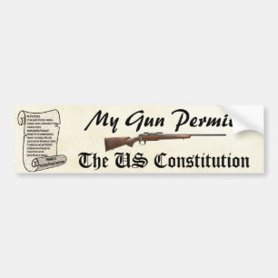 Pegatina Para Coche Mi permiso del arma es la constitución de Estados