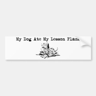 Pegatina Para Coche Mi perro comió mis planes de lección