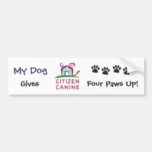 Pegatina Para Coche ¡[Mi perro] da las patas del cc 4 para arriba!