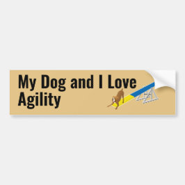 Pegatina Para Coche Mi perro y yo amamos a Agility Boxer