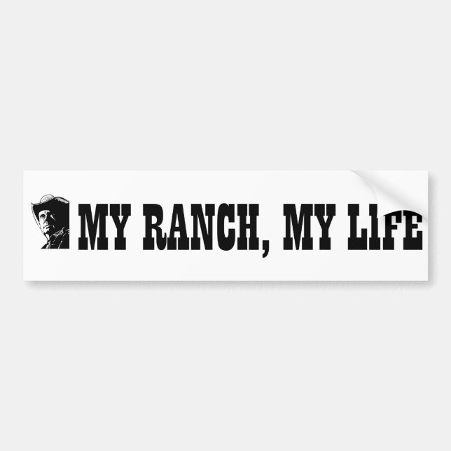 Pegatina Para Coche Mi rancho mi vida, regalo para un granjero o (Frente)