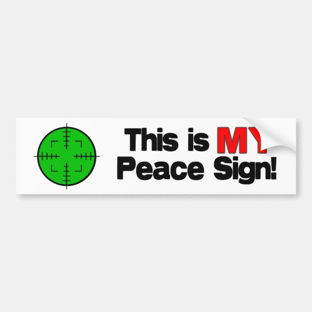 Pegatina Para Coche Mi signo de la paz (Frente)