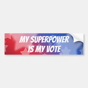 Pegatina Para Coche Mi superpoder es mi voto