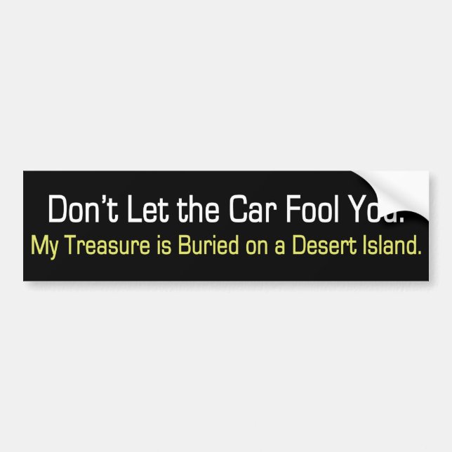 Pegatina Para Coche Mi tesoro Bumpersticker (Frente)