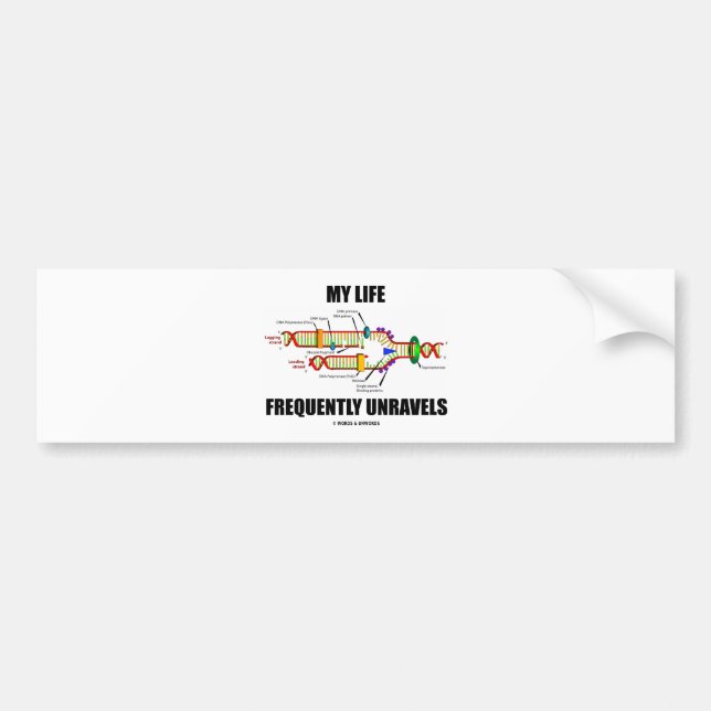 Pegatina Para Coche Mi vida desenreda con frecuencia (la réplica de la (Frente)