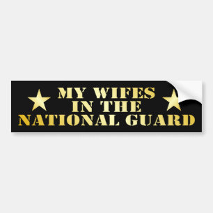 Pegatina Para Coche Mi Wifes en el Guardia Nacional