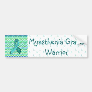 Pegatina Para Coche Miastenia verde azulada Gravis Awareness Bumper St