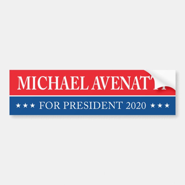 Pegatina Para Coche Michael Avenatti para el presidente 2020 (Frente)