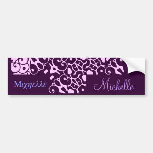 Pegatina Para Coche Michelle Designer Name Bumper Sticker