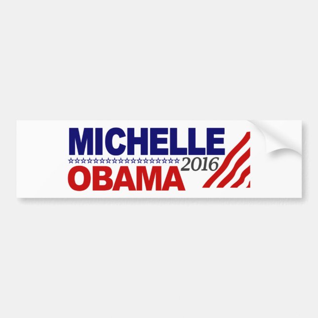 Pegatina Para Coche Michelle Obama para el presidente 2016 (Frente)