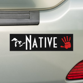 Pegatina Para Coche Michigan Native American MMIW Red Hand Auto