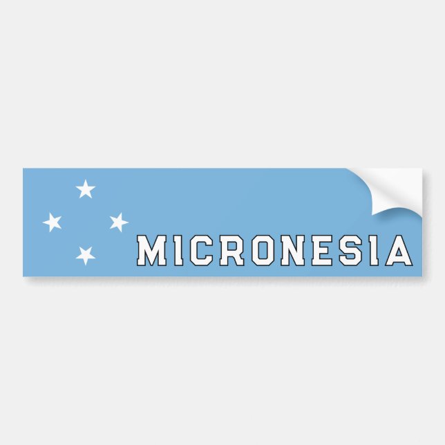 Pegatina Para Coche Micronesia (Frente)