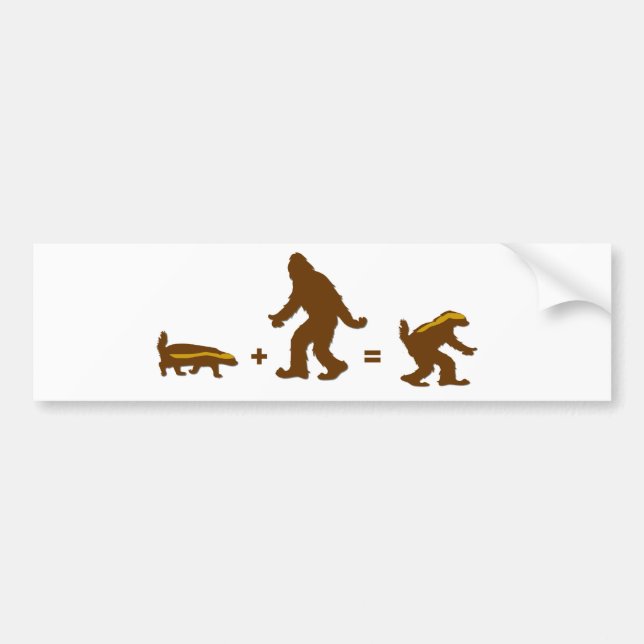 Pegatina Para Coche Miel Badger Sasquatch Hybrid (Frente)