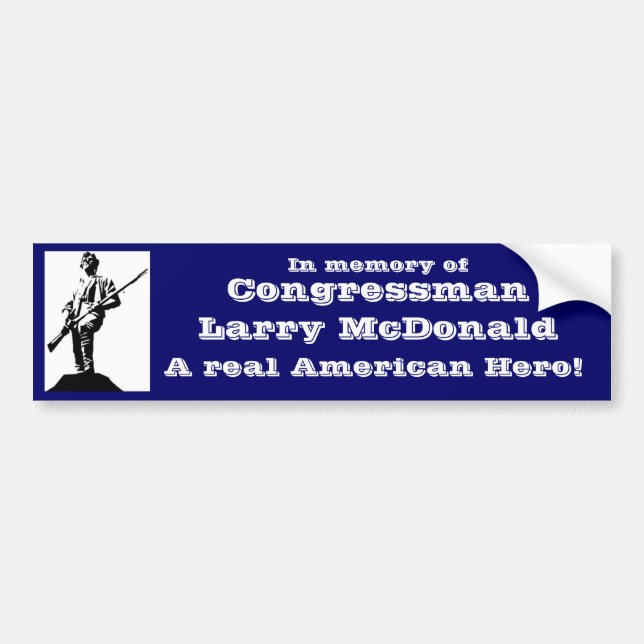 Pegatina Para Coche Miembro del Congreso Larry McDonald (Frente)