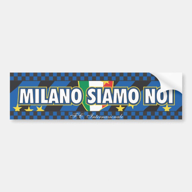 Pegatina Para Coche Milano siamo noi . Inter (Frente)