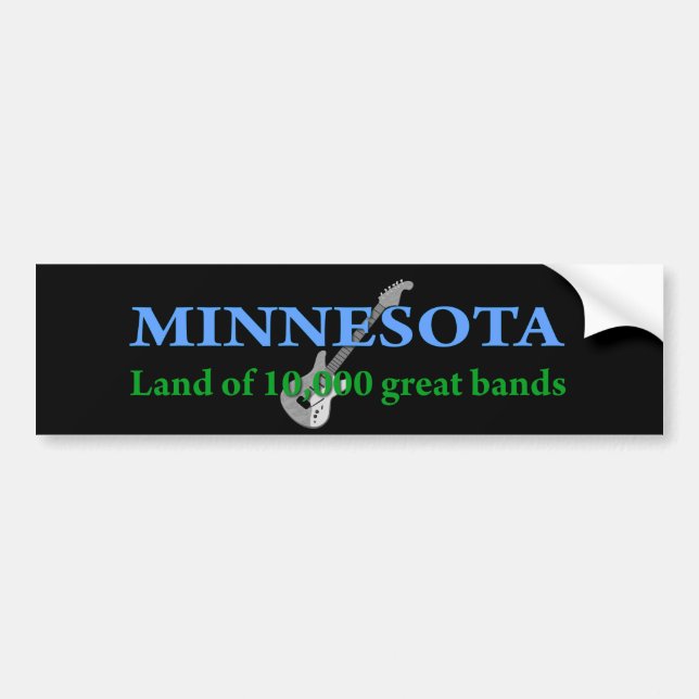 Pegatina Para Coche Minnesota - Tierra de 10.000 bandas (Frente)
