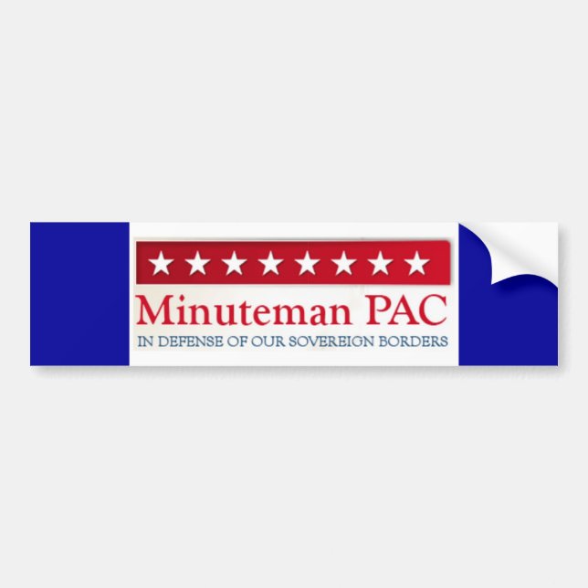 Pegatina Para Coche Minuteman PAC (Frente)