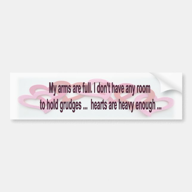 Pegatina Para Coche Mis brazos están llenos (Frente)