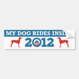 Pegatina Para Coche Mis paseos Obama interior 2012 del perro