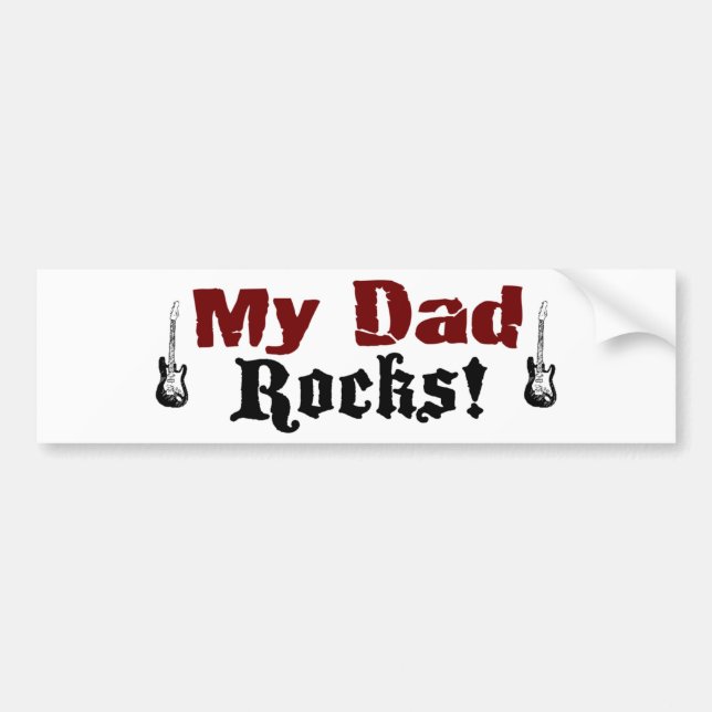 Pegatina Para Coche Mis rocas del papá (Frente)