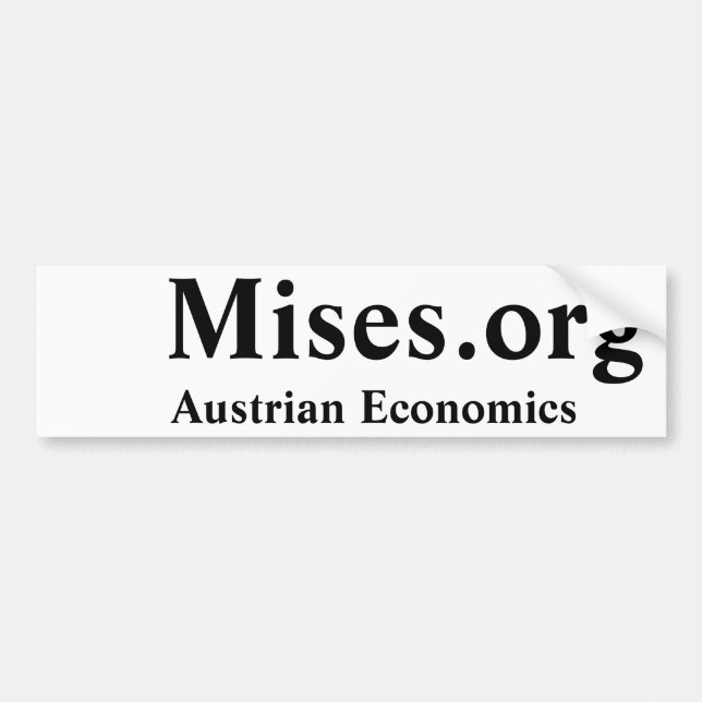 Pegatina Para Coche Mises.org, Economía austriaca (Frente)