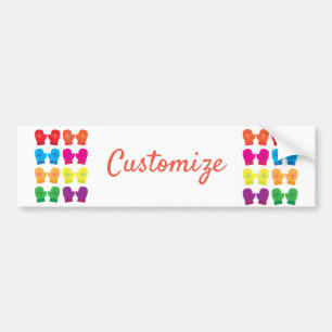 Pegatina Para Coche Mitones de punto multicolores Thunder_Cove