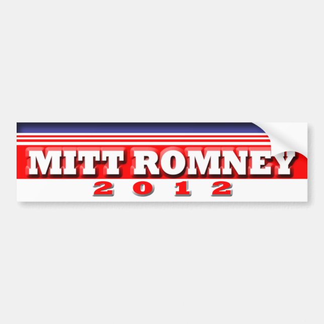 Pegatina Para Coche Mitt Romney (Frente)