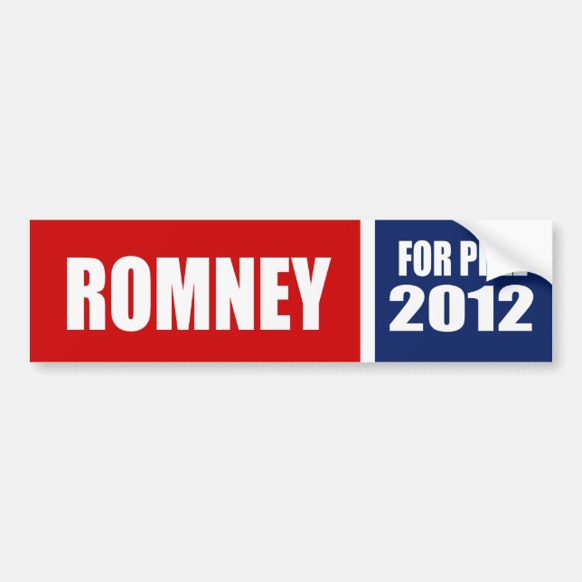 PEGATINA PARA COCHE MITT ROMNEY 2012 (Frente)