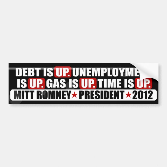 Pegatina Para Coche Mitt Romney - 2012 (Frente)