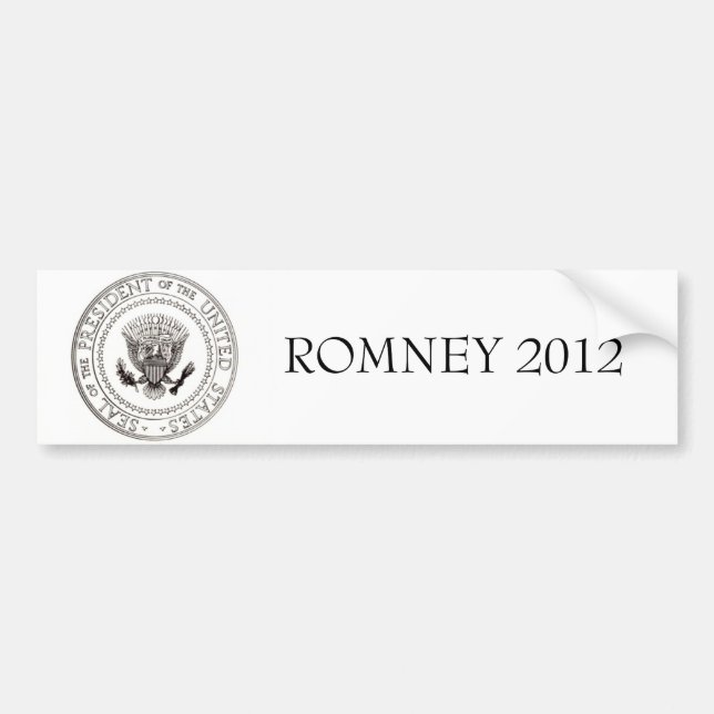 Pegatina Para Coche Mitt Romney 2012 (Frente)