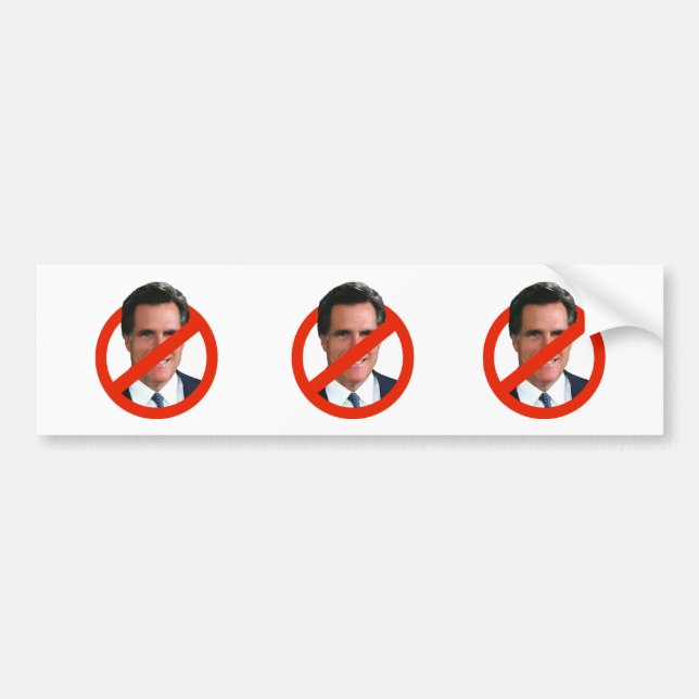 PEGATINA PARA COCHE MITT ROMNEY ANTI (Frente)