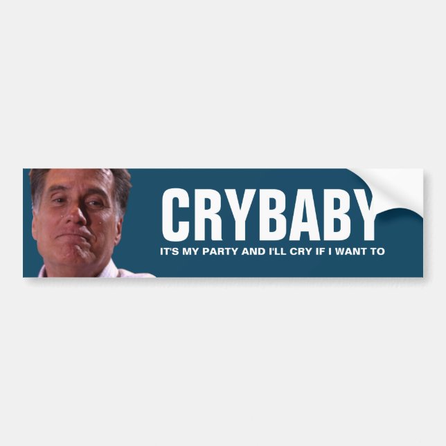 Pegatina Para Coche Mitt Romney - el Crybaby (Frente)