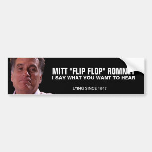 Pegatina Para Coche Mitt Romney - el tirón Flopper