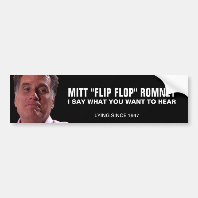 Pegatina Para Coche Mitt Romney - el tirón Flopper (Frente)