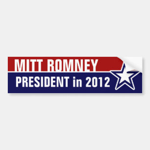 Pegatina Para Coche Mitt Romney en 2012