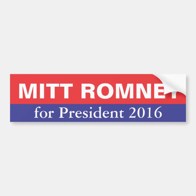 Pegatina Para Coche Mitt Romney para el presidente en 2016 (Frente)