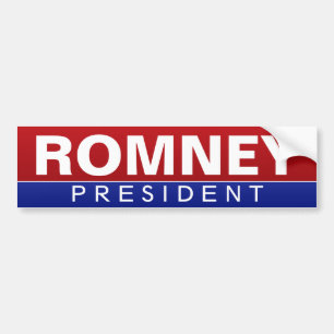 Pegatina Para Coche Mitt Romney para presidente - Diseño clásico
