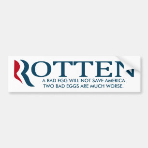 Pegatina Para Coche Mitt Romney y Paul Ryan - 2 malos huevos