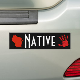Pegatina Para Coche MMIW nativo americano Winsconsin Map Auto