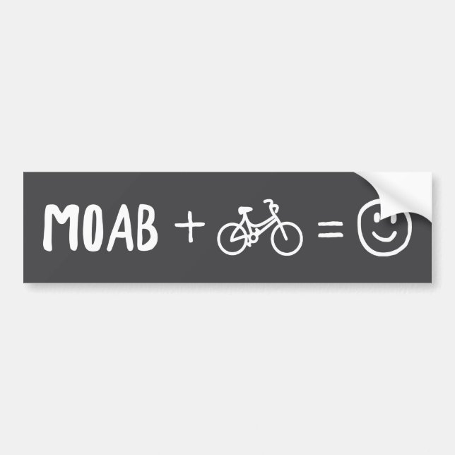 Pegatina Para Coche Moab Utah Plus Bicicletas Te Hace Feliz (Frente)