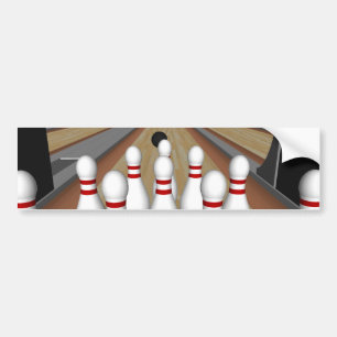 Pegatina Para Coche modelo 3D: Pernos de bolos en carril: