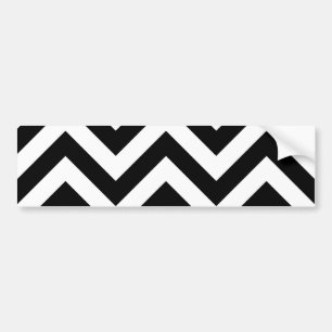 Pegatina Para Coche Modelo blanco y negro de Chevron del zigzag