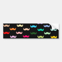 Modelo colorido del bigote del arco iris en negro