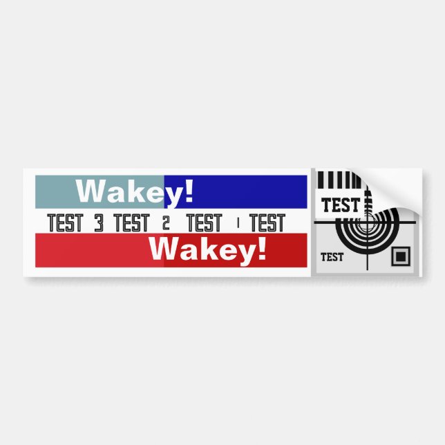 Pegatina Para Coche Modelo de prueba Wakey Wakey Wakey Car Magnet (Frente)