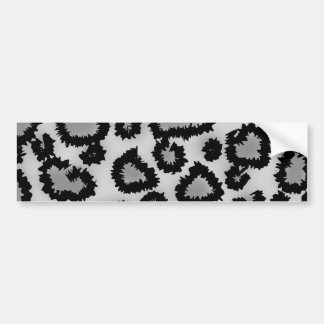 Pegatina Para Coche Modelo, negro y gris del estampado leopardo